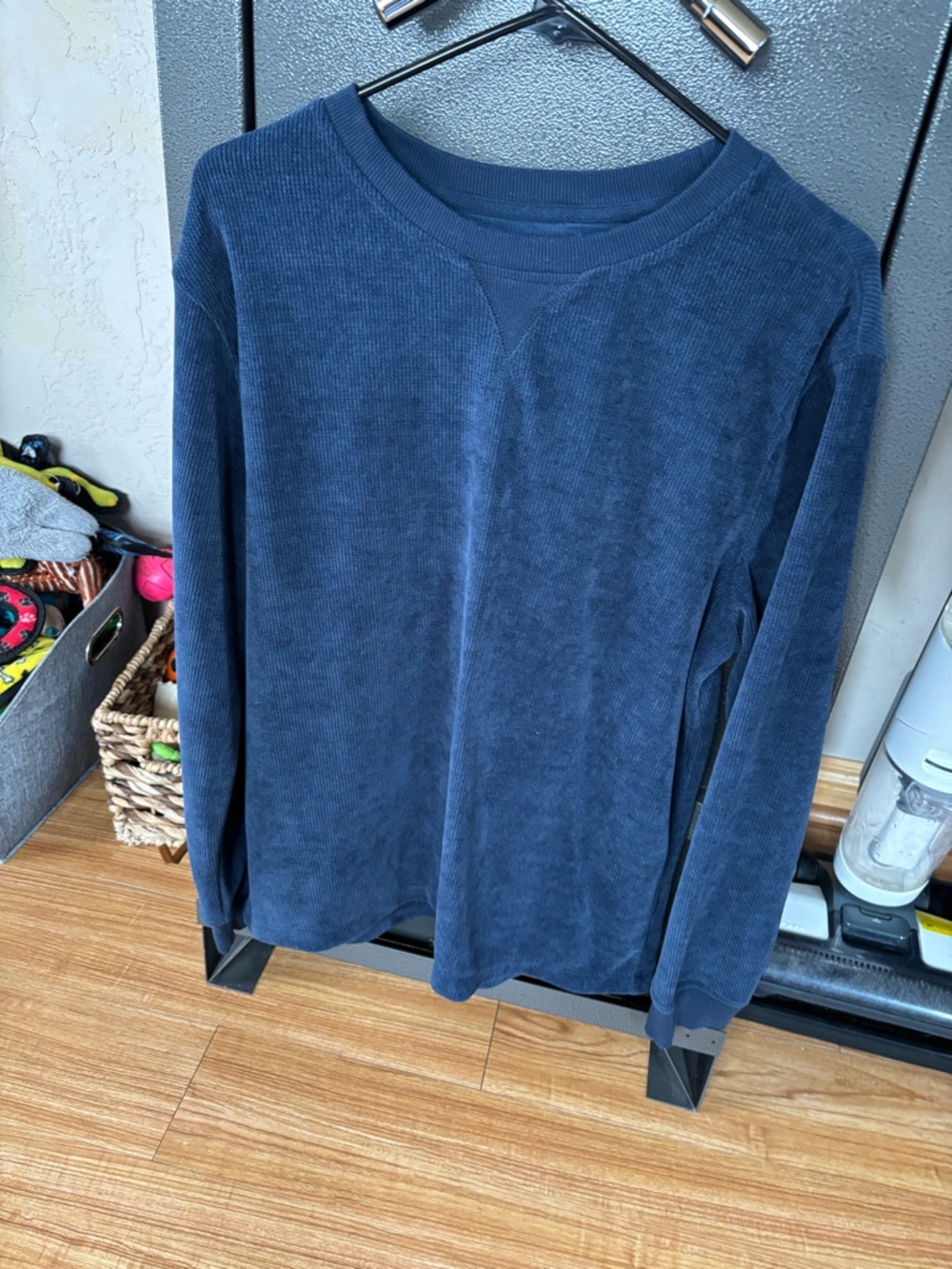 Goodfellow & Co Navy Crewneck Waffle-Knit Sweater